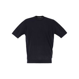 Pt Torino Men Cotton Knit T-Shirt With Ribbed Finishes